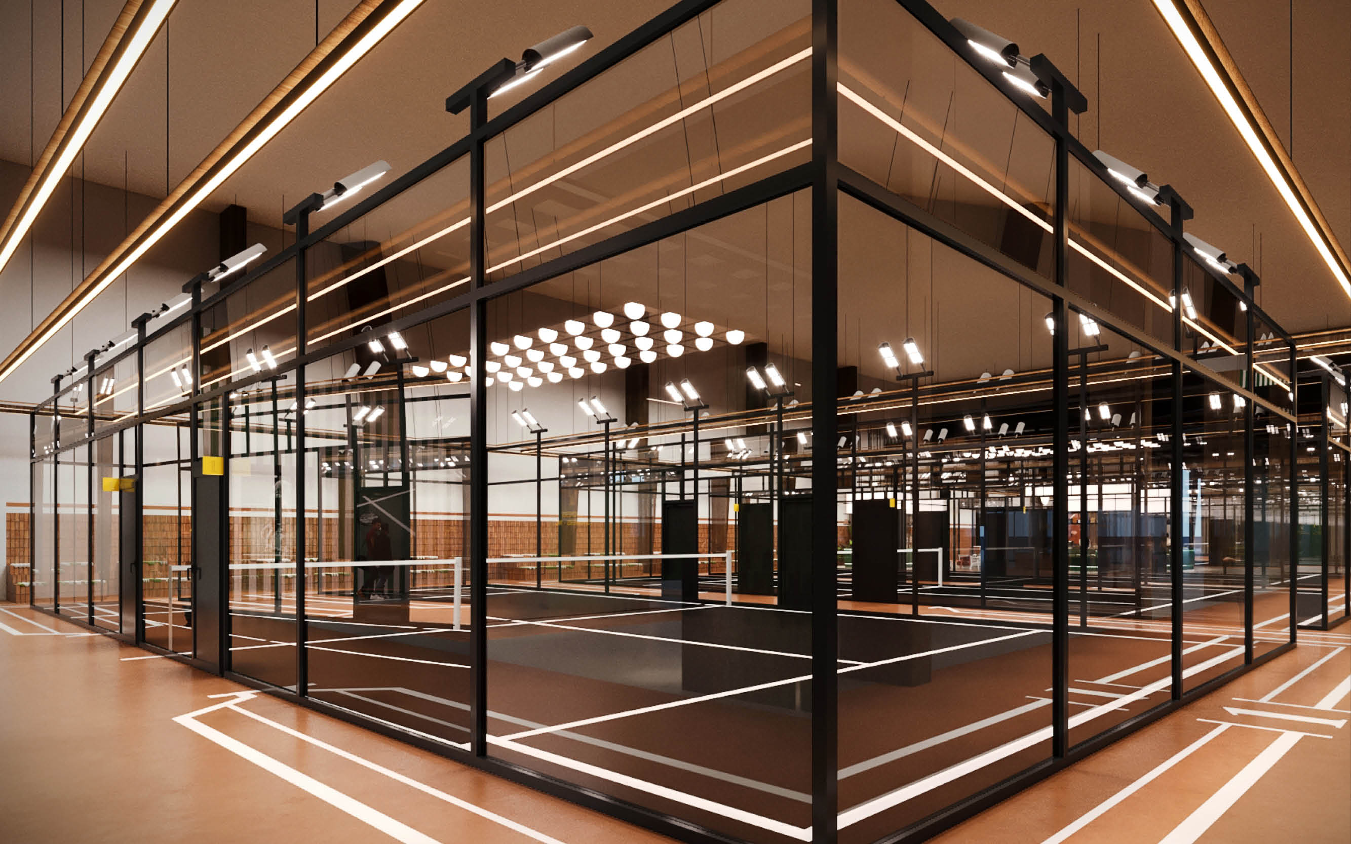 padel terrain intérieur