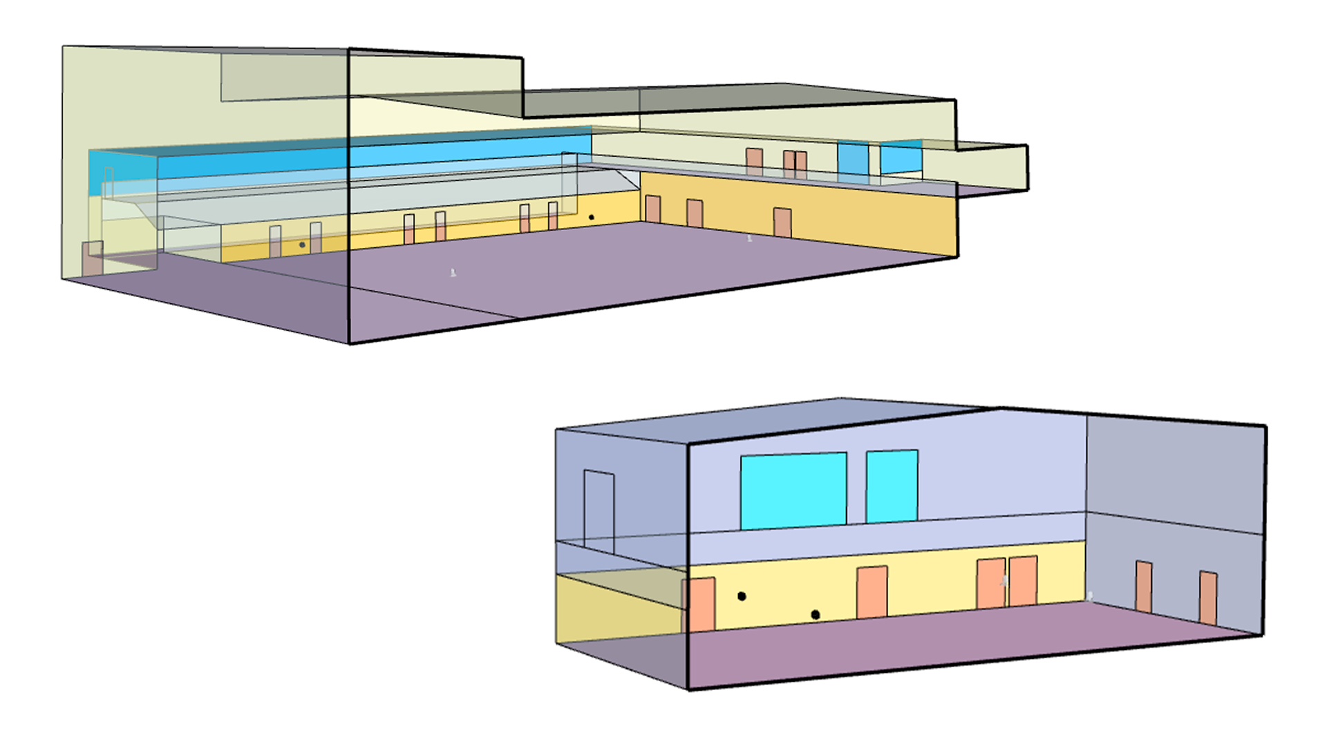 modelisation acoustique gymnase