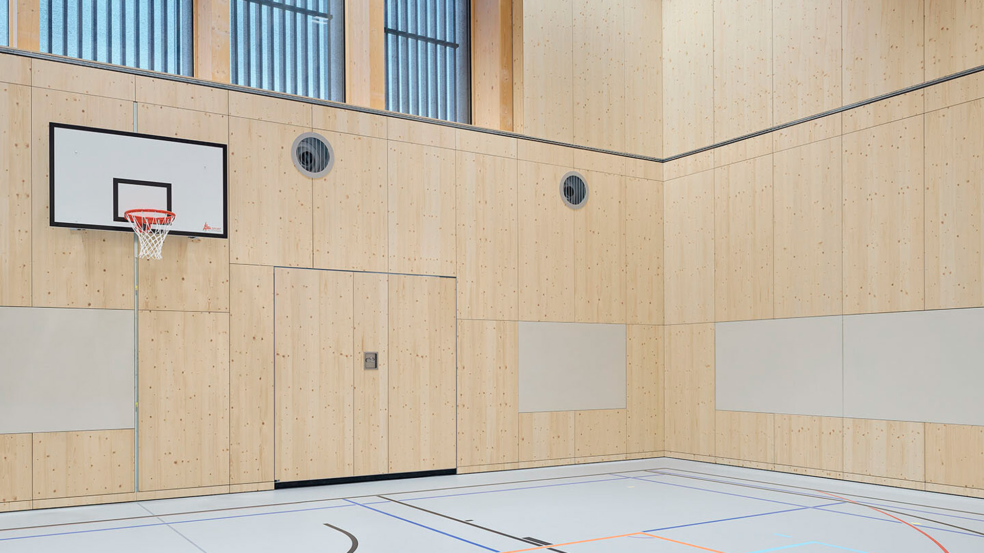 panneaux acoustique bois gymnase