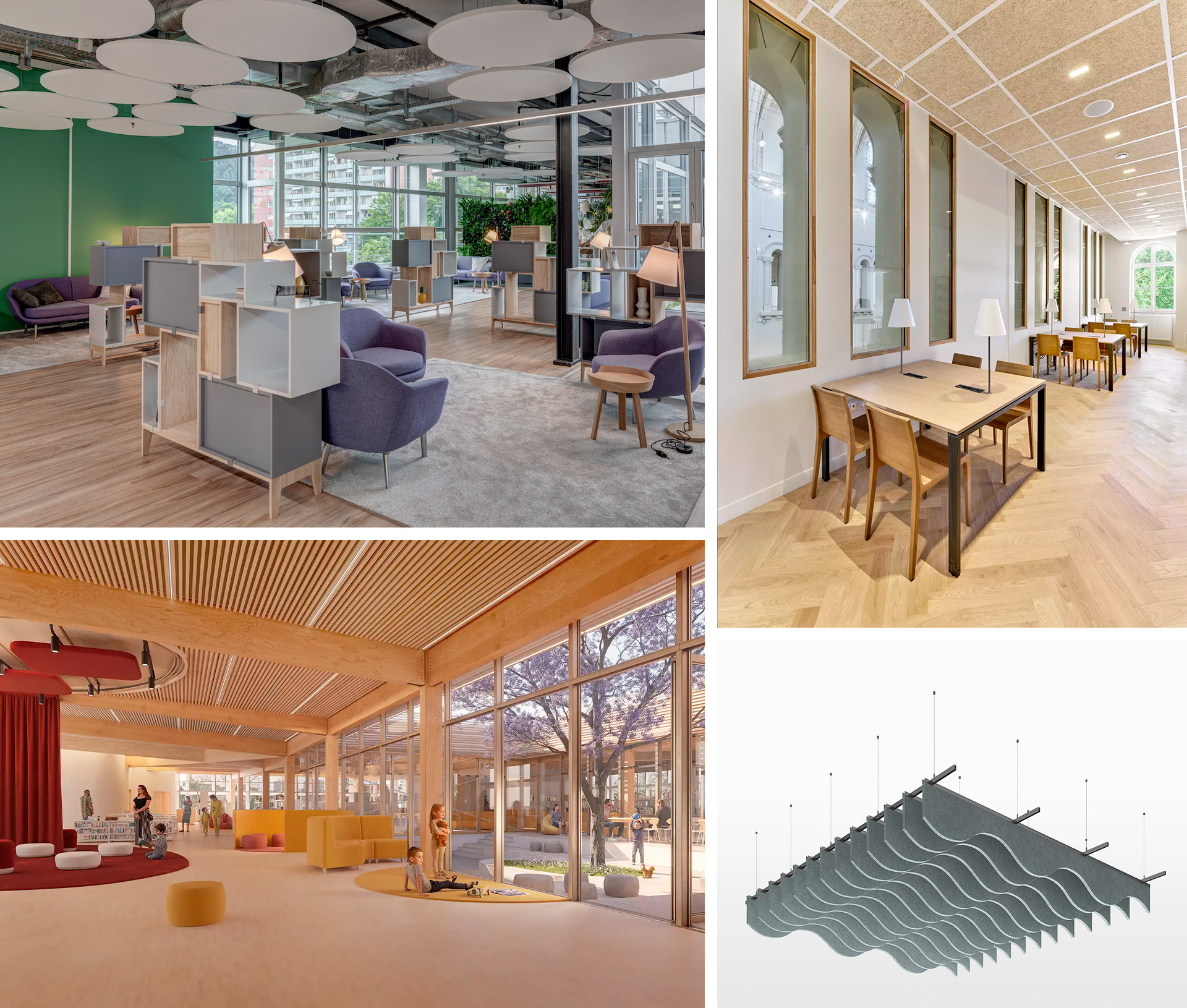 traitement acoustiques mediatheque